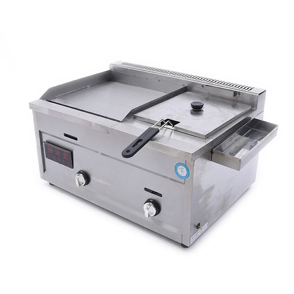 Propane Gas Deep Fryer and Tabletop Griddle 2 Burner T681804