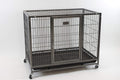 Heavy Duty Metal Open Top Cage with Floor Grid, Casters and Tray C548