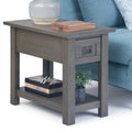 Solid Acacia Wood Narrow Side Table L386