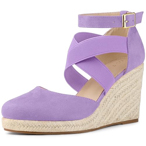 Women's Espadrilles Closed Toe Wedges Heels Sandals Q533520