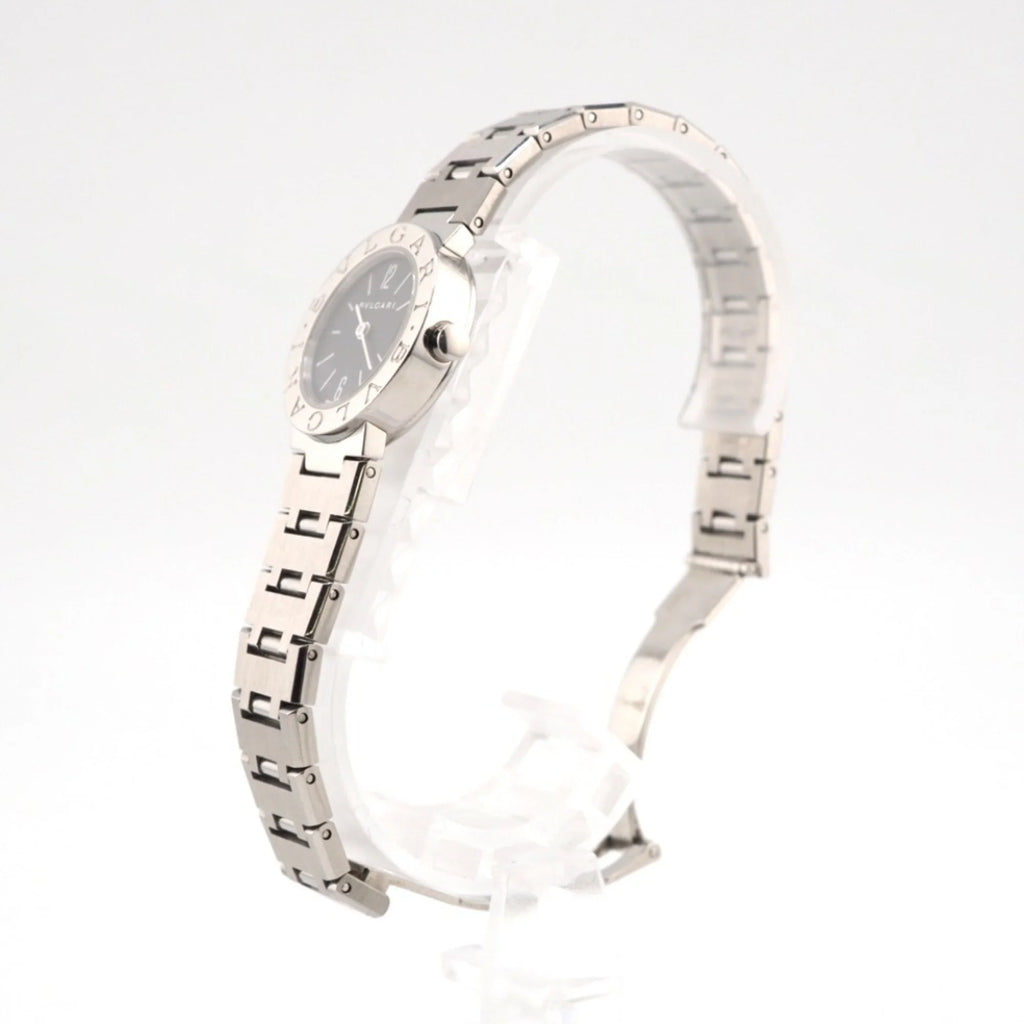 Pre-Owned Black Dial Silver Ladies Watch O6389