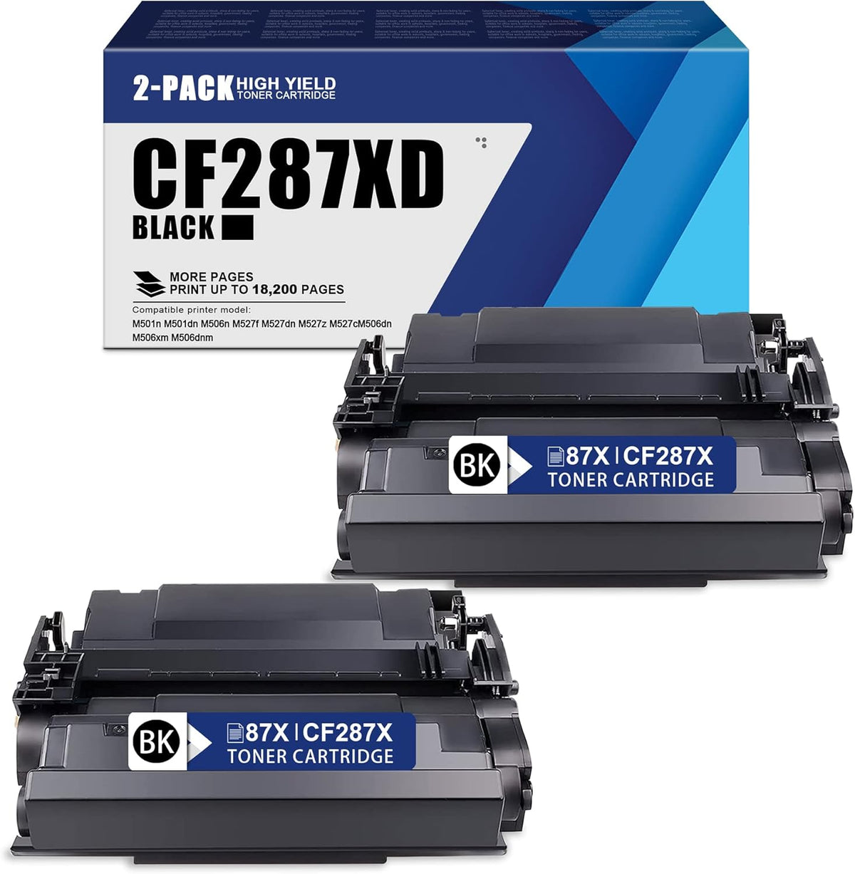 Black High Yield Toner Cartridge 2 Pack V2843
