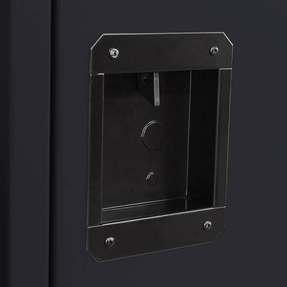 2-Tier Welded Steel Black Storage Locker P122