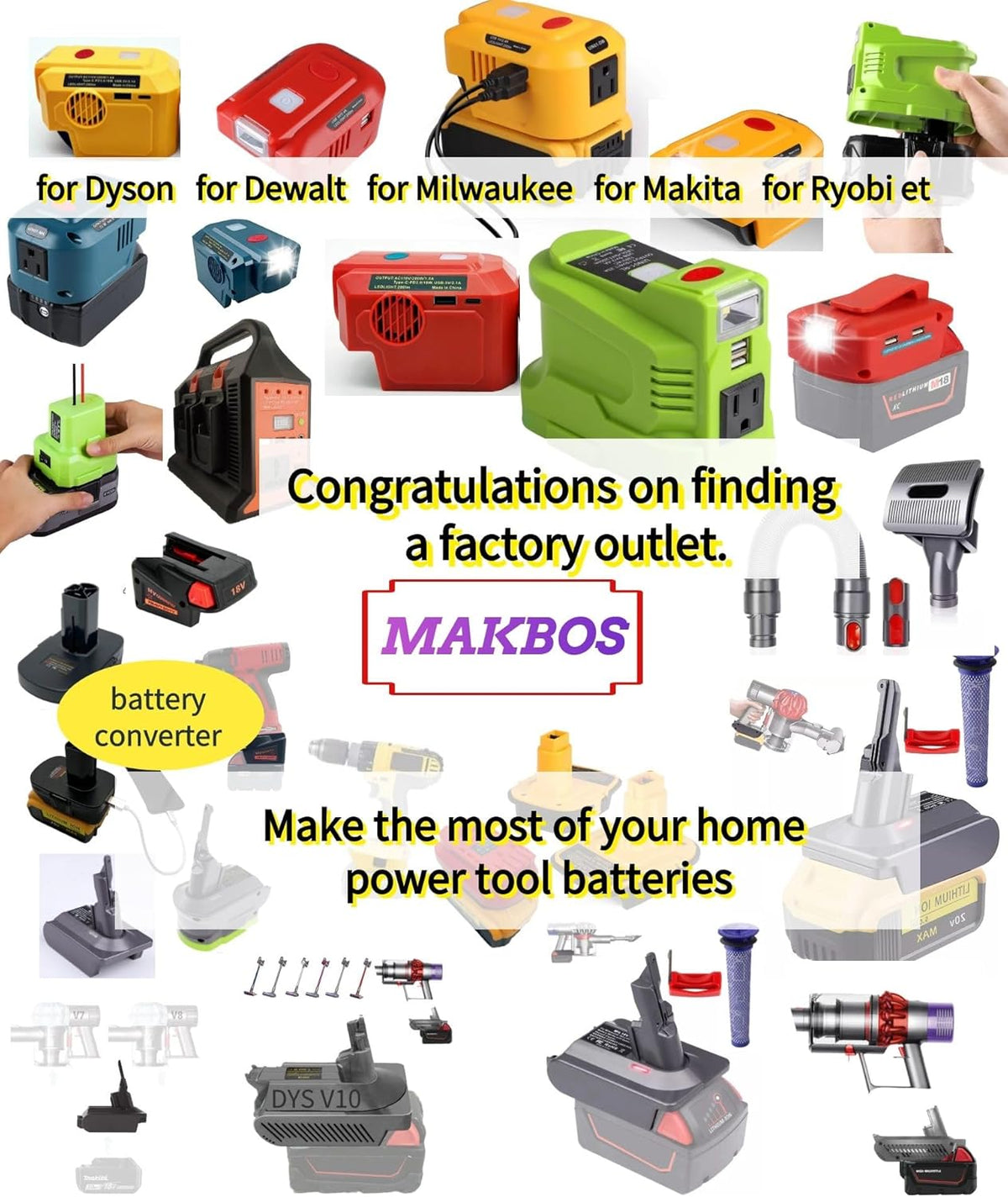 Portable Mini Fast Charger Adapter for 40V Battery D776728