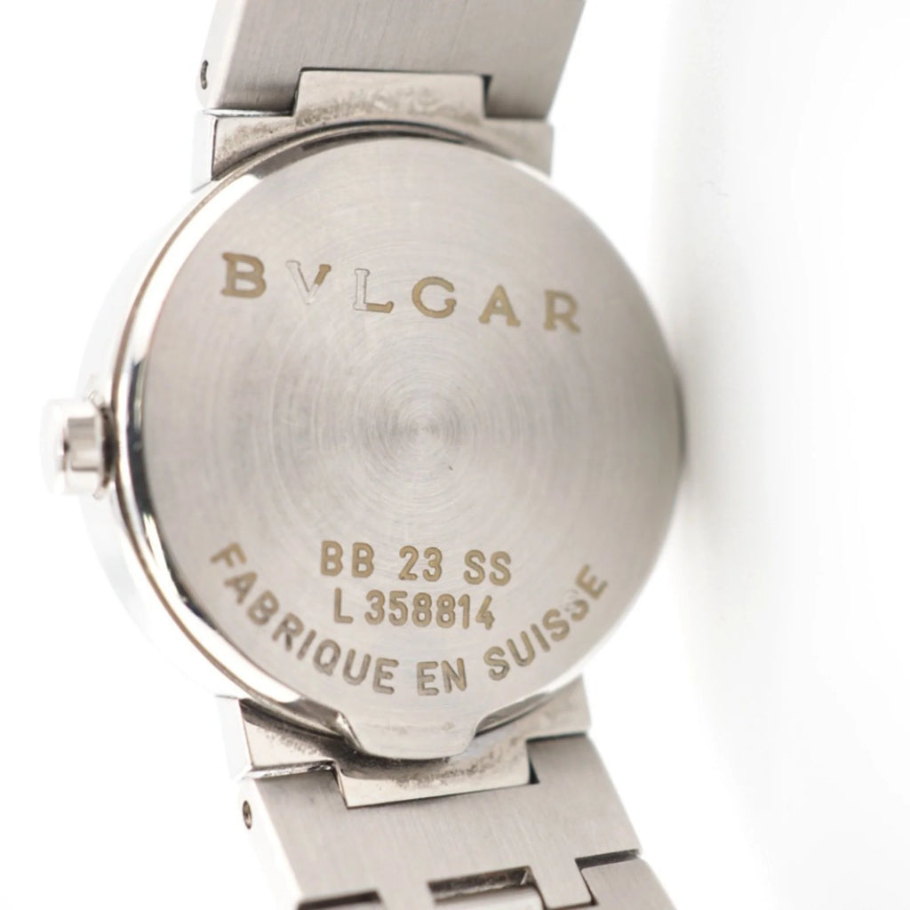 Pre-Owned Black Dial Silver Ladies Watch O6389