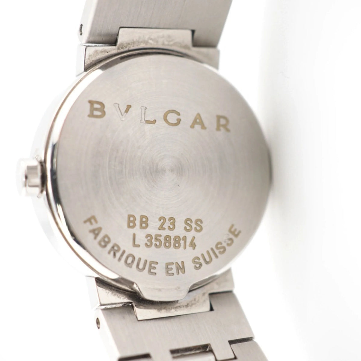 Pre-Owned Black Dial Silver Ladies Watch O6389