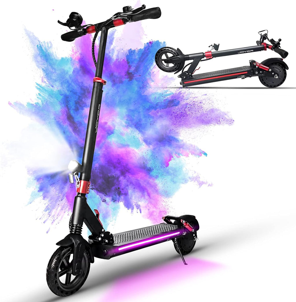 Electric Scooter with 9 Inch Tires, Dual Suspension, Max Load 265 LBS J705384