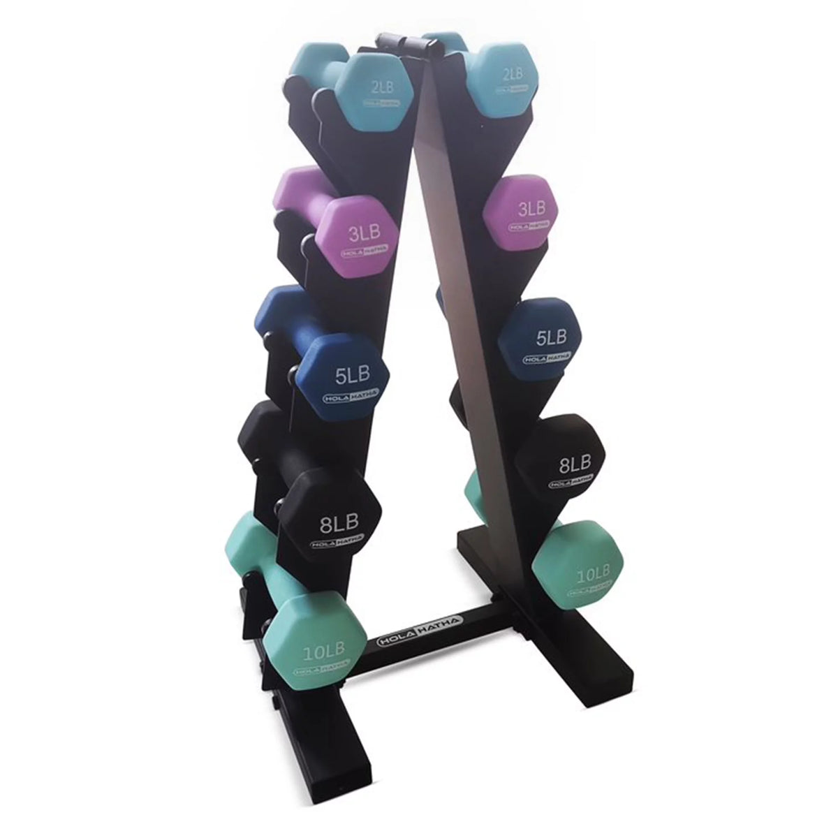 3, 5, and 8 Pound Dumbbell Hand Weight Set with Storage Rack A80518