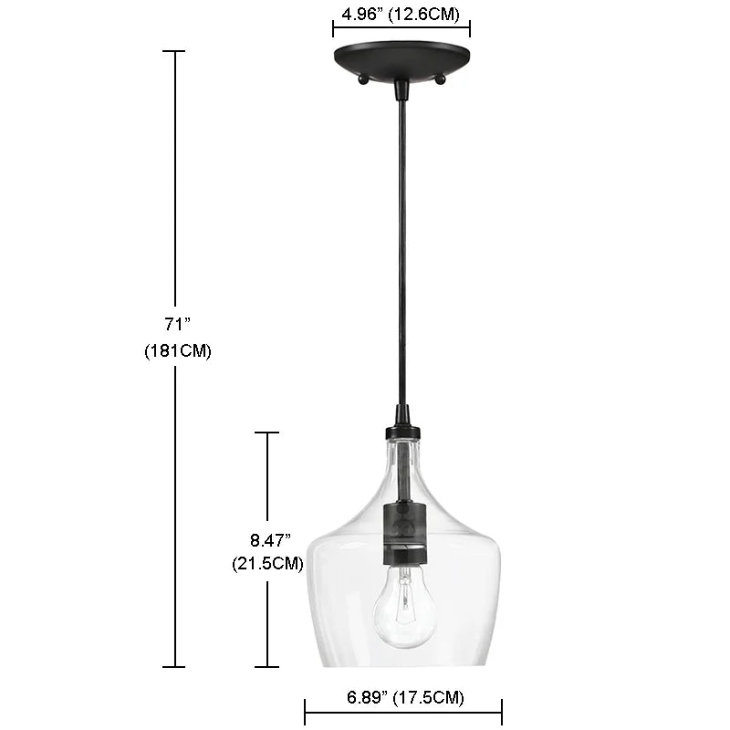 3-Pack Bronze Pendant Lighting with Glass Shade L194084