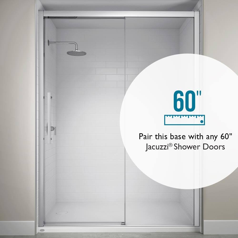 White 32-in W x 60-in L Left Drain Acrylic Shower Base G962