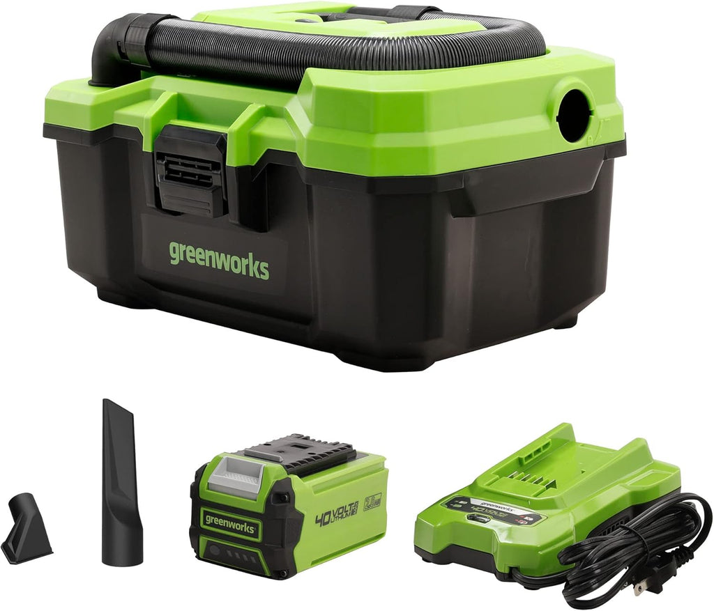 40V 3-Gallon Wet / Dry Shop Vacuum with 2Ah USB Battery and Charger V160