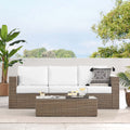 2-Piece Outdoor Patio Furniture Set in Cappuccino White N870887