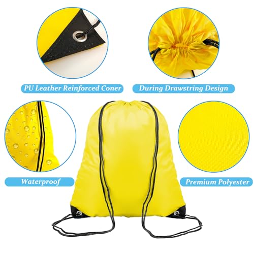 12 Color Drawstring Backpack Bulk N470