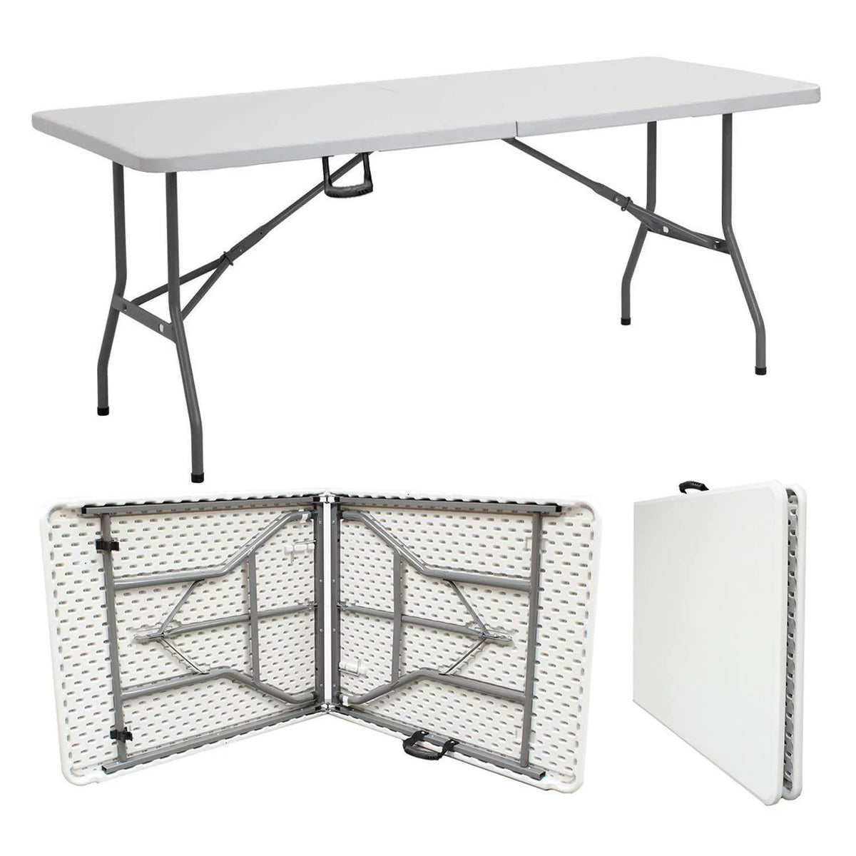 6ft White Plastic Folding Table U247