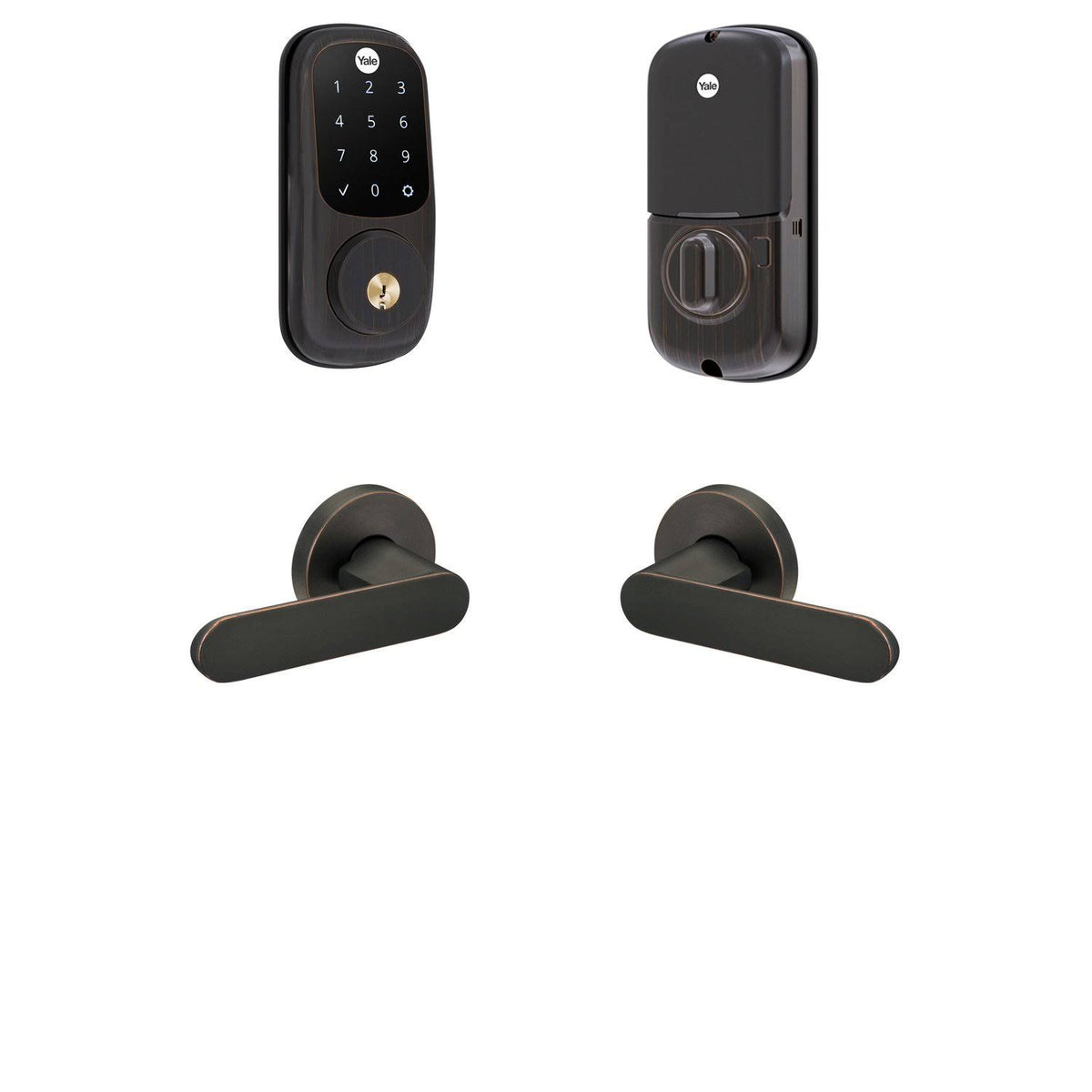 Z-Wave Plus Touchscreen Deadbolt with Passage Levers U6269