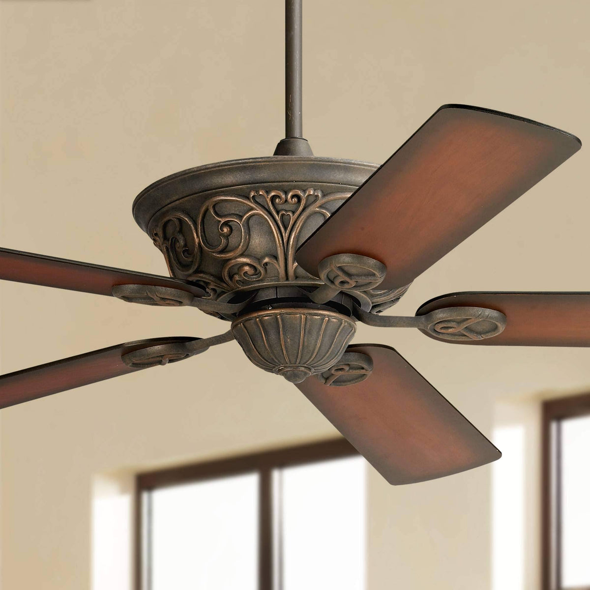 Bronze and Copper Shaded Cherry Ceiling Fan Q800
