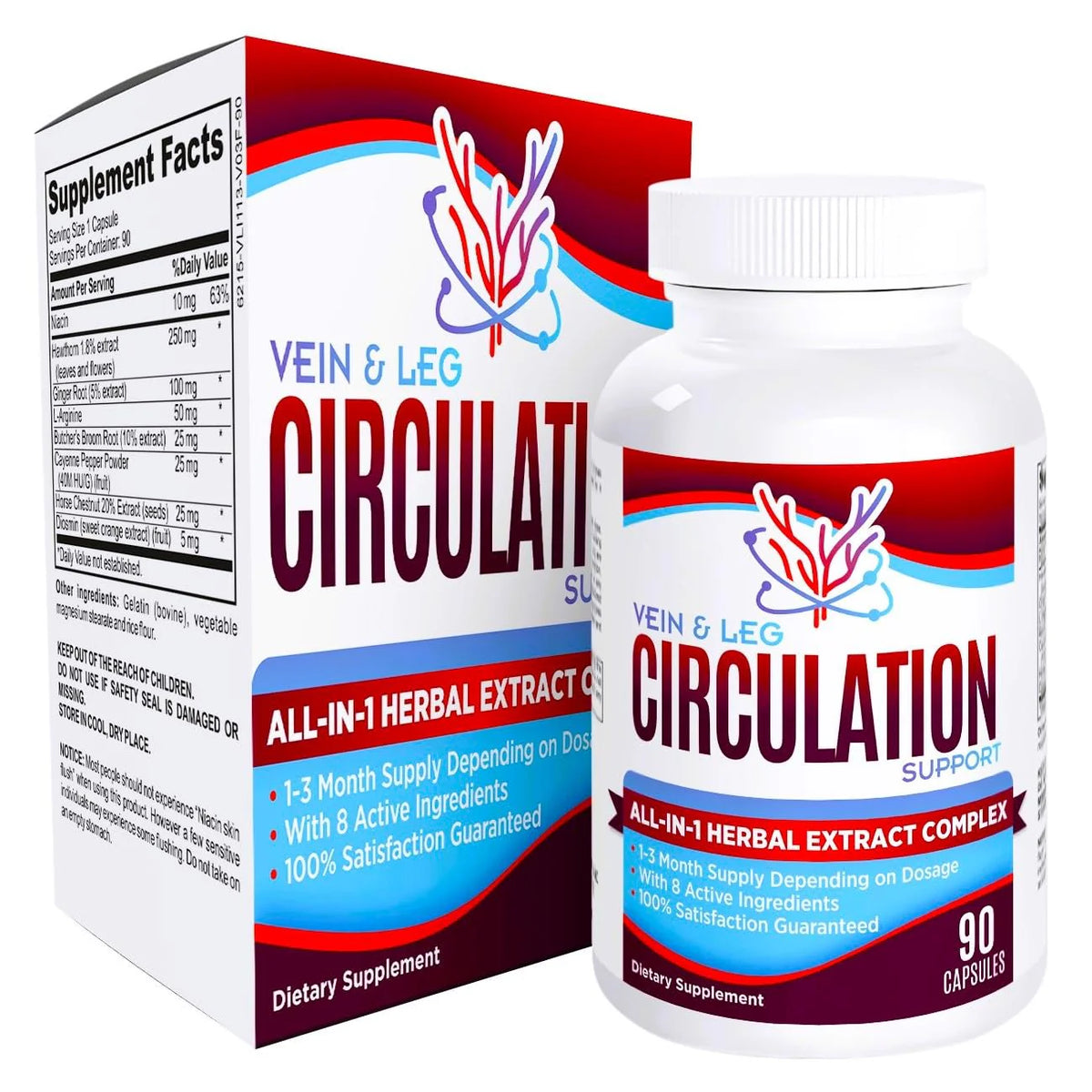 90 Capsules Circulation Support Supplement G978764