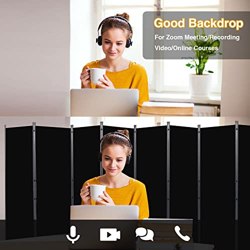 Black 4 Panel Folding Room Divider I15568