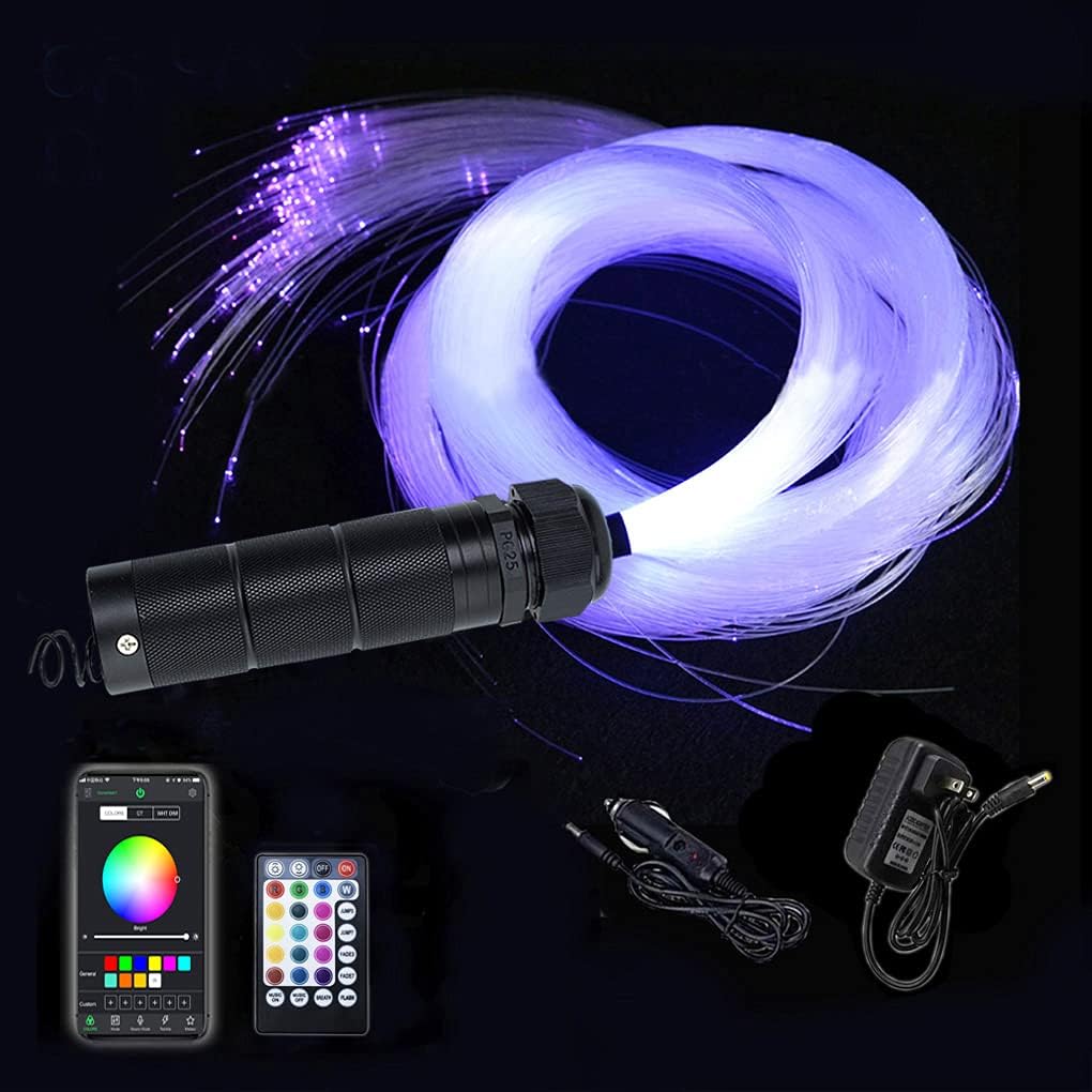 6W Bluetooth RGBW Fiber Optic Lights Star Ceiling Kit with Remote 200pcs Fiber Strands Pack of 2 U701441