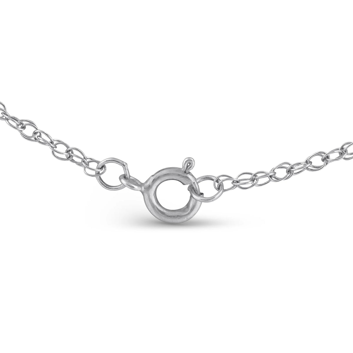 2ct Black Diamond Solitaire Pendant 14K White Gold Necklace O980