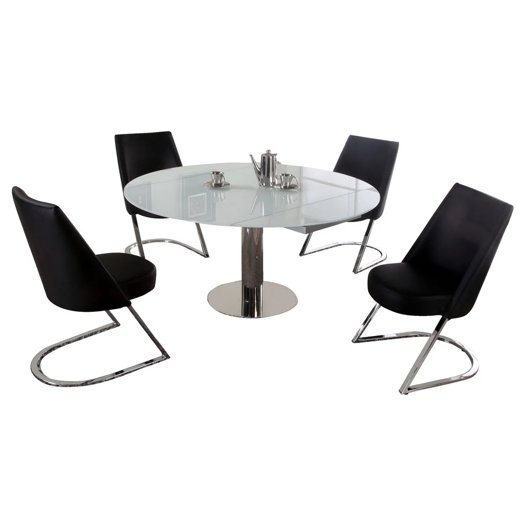 Contemporary White Glass Dining Table P623