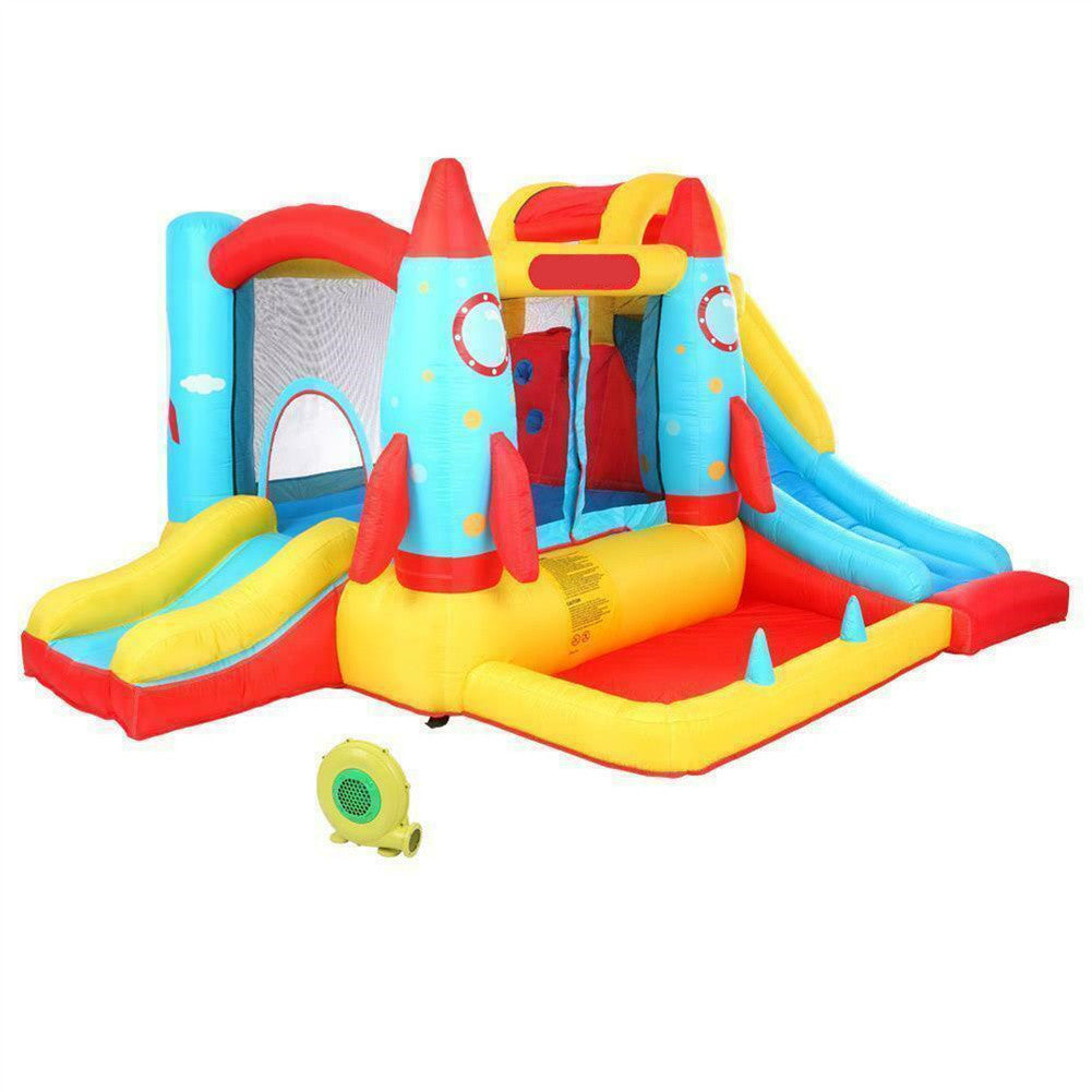 Rocket Bounce House Inflatable Castle Slide with Blower G297049