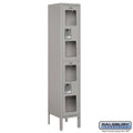12x22 Wide Double Tier See-Through Metal Locker P6652