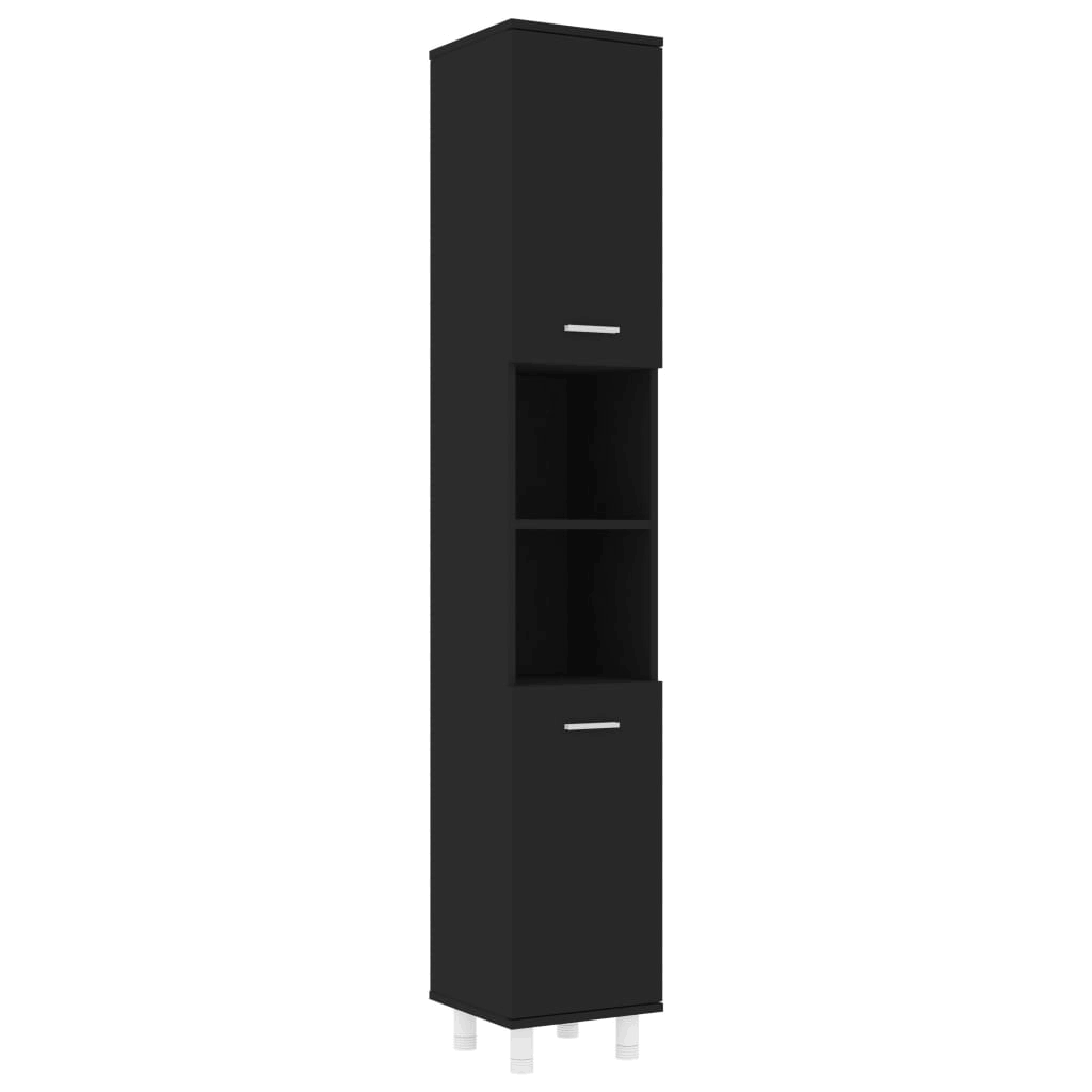 White and Sonoma Oak Bathroom Cabinet Chipboard L40573