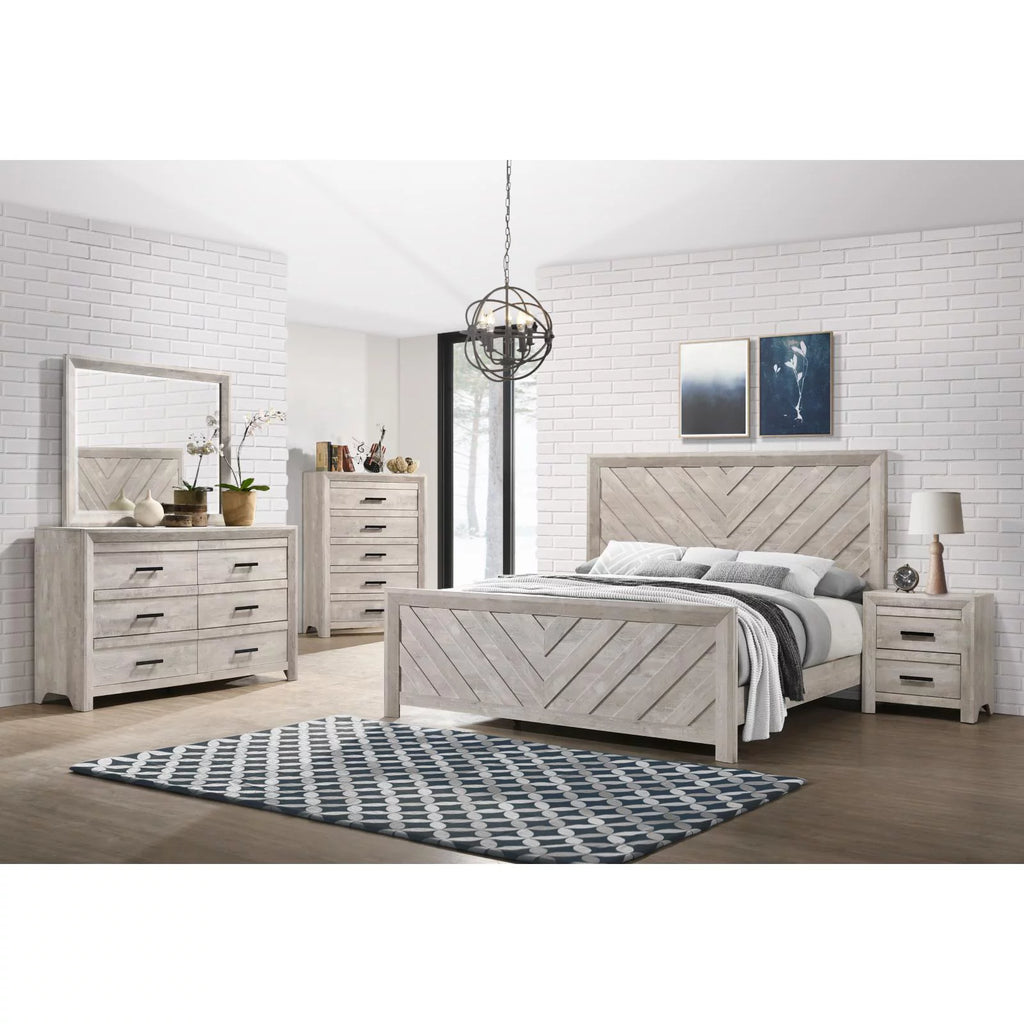 White Full Panel Bed Z64123