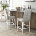 Grey Tufted Counter Chairs Set of 2 A68645