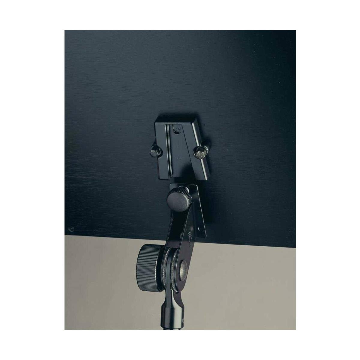 Black Wooden Desk Music Stand with Chrome Stand V7697