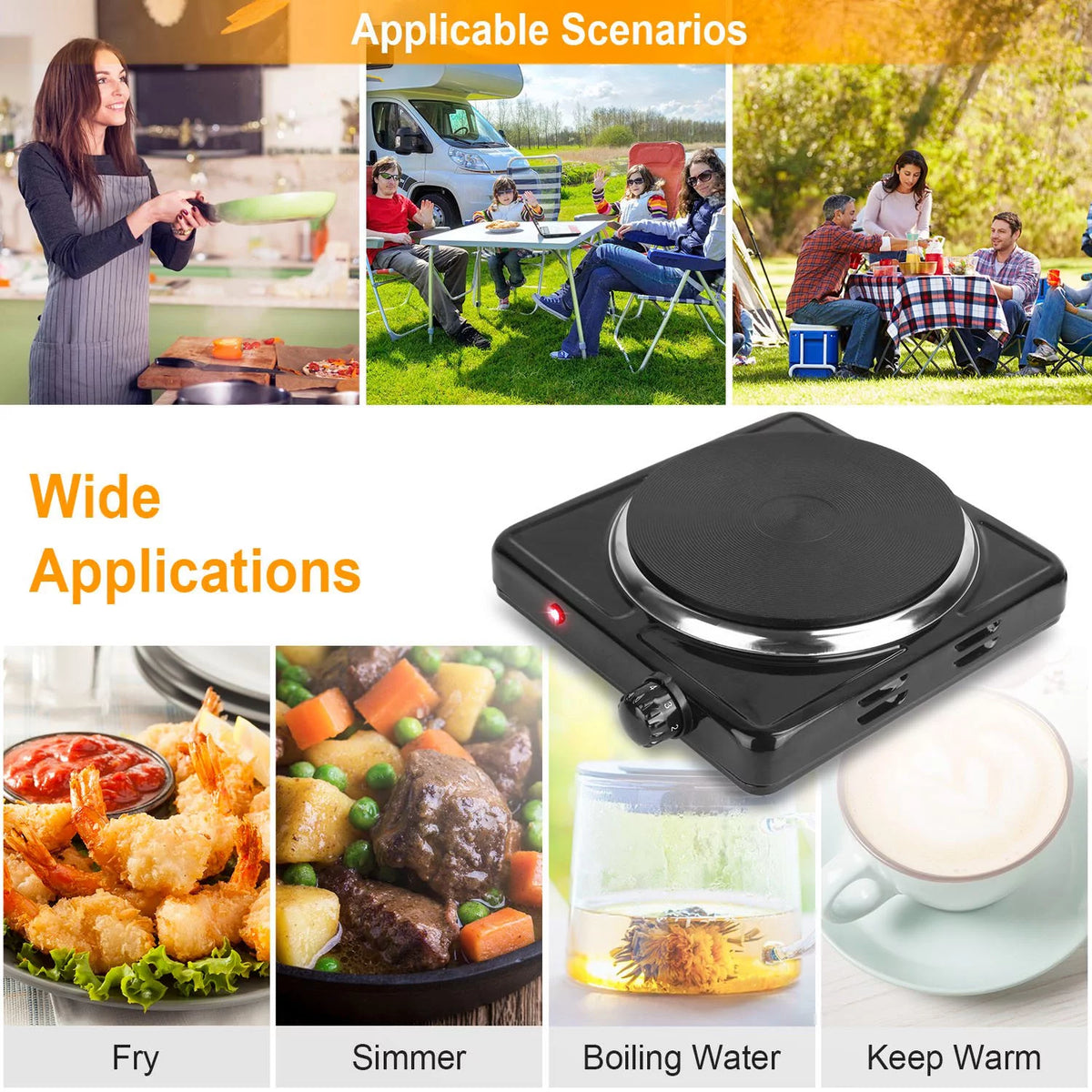 1500W Electric Single Burner Hot Plate Q73908