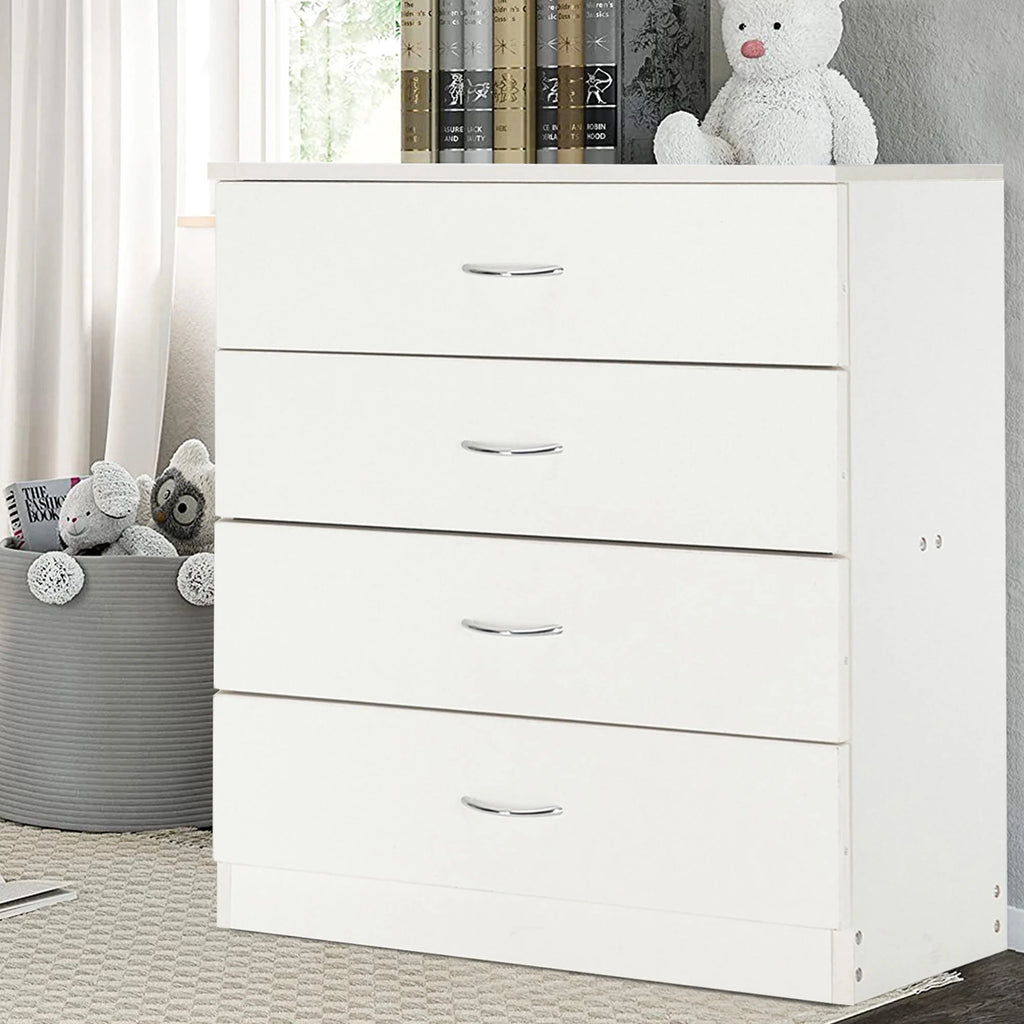 Black 4 Drawer Wood Dresser M62004