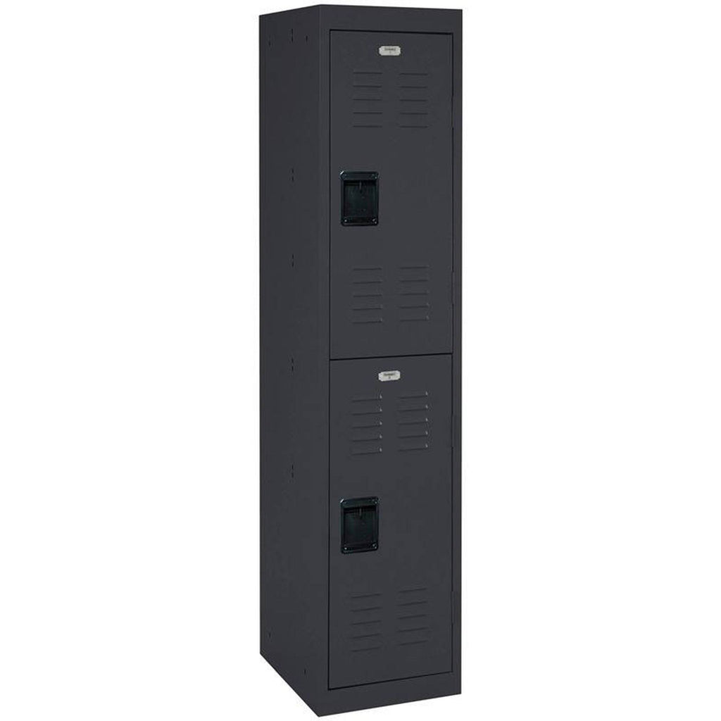 2-Tier Welded Steel Black Storage Locker P122