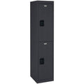 2-Tier Welded Steel Black Storage Locker P122