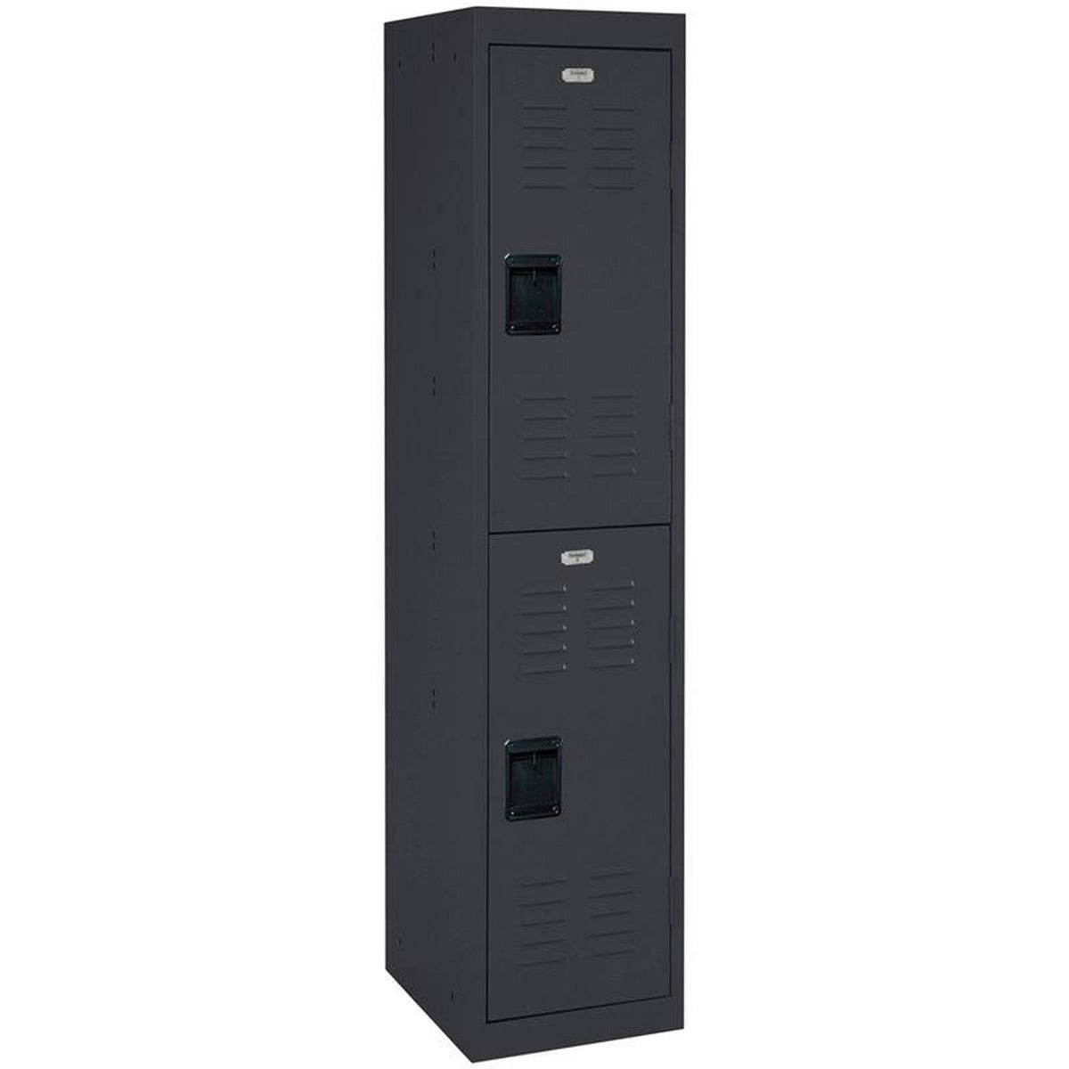 2-Tier Welded Steel Black Storage Locker P122