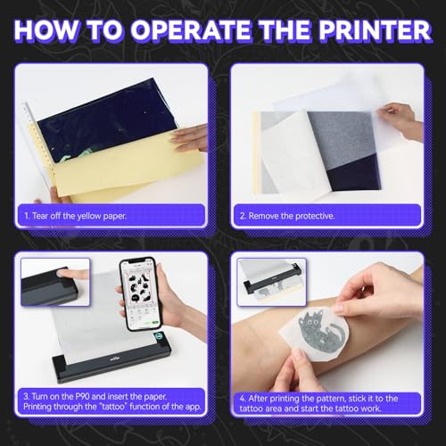Wireless Bluetooth USB Tattoo Stencil Printer with Stencil Paper S704