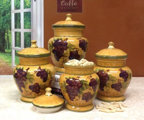 4pc Ceramic Canister Set Y7707