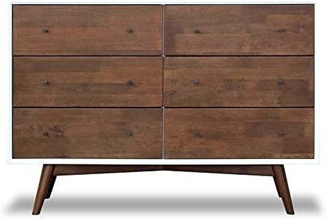 White 6-Drawer Solid Wood Dresser U203633