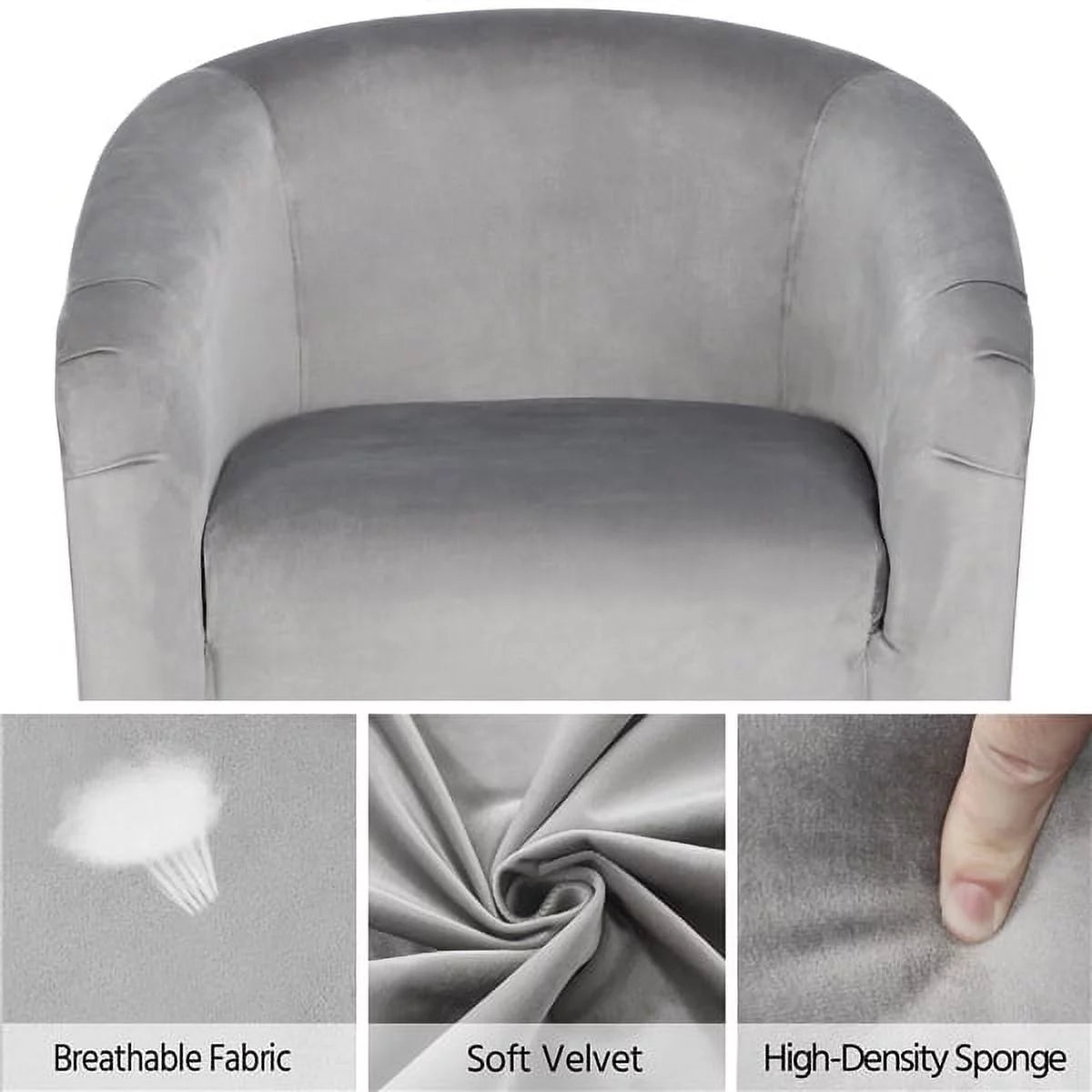 Yellow Upholstered Velvet Accent Chair W891472