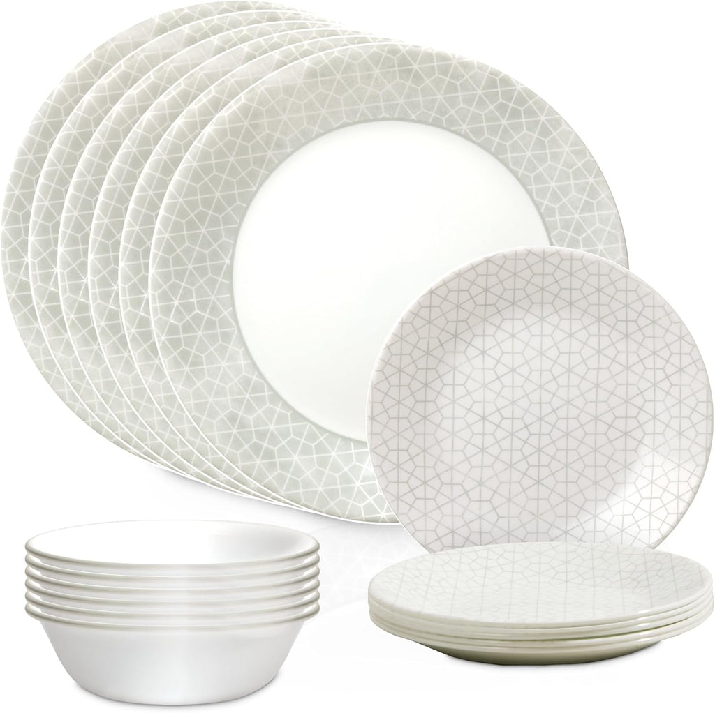 18 Piece Glass Dinnerware Set, Service for 6 P97420