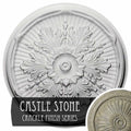 21 inch x 2 inch Hand-Painted Gray Ceiling Medallion H295
