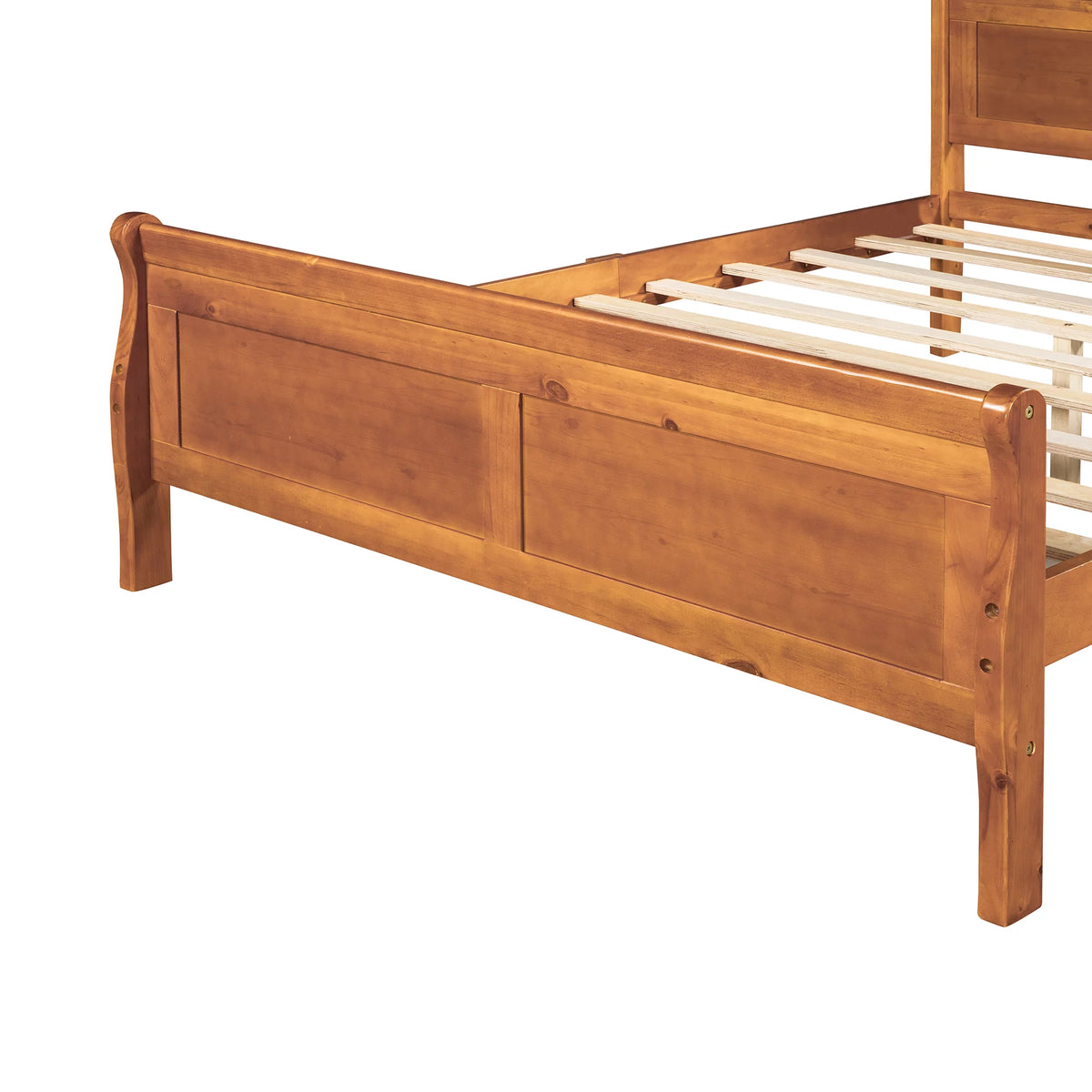 Oak Full Platform Bed Frame with Headboard and Footboard O687