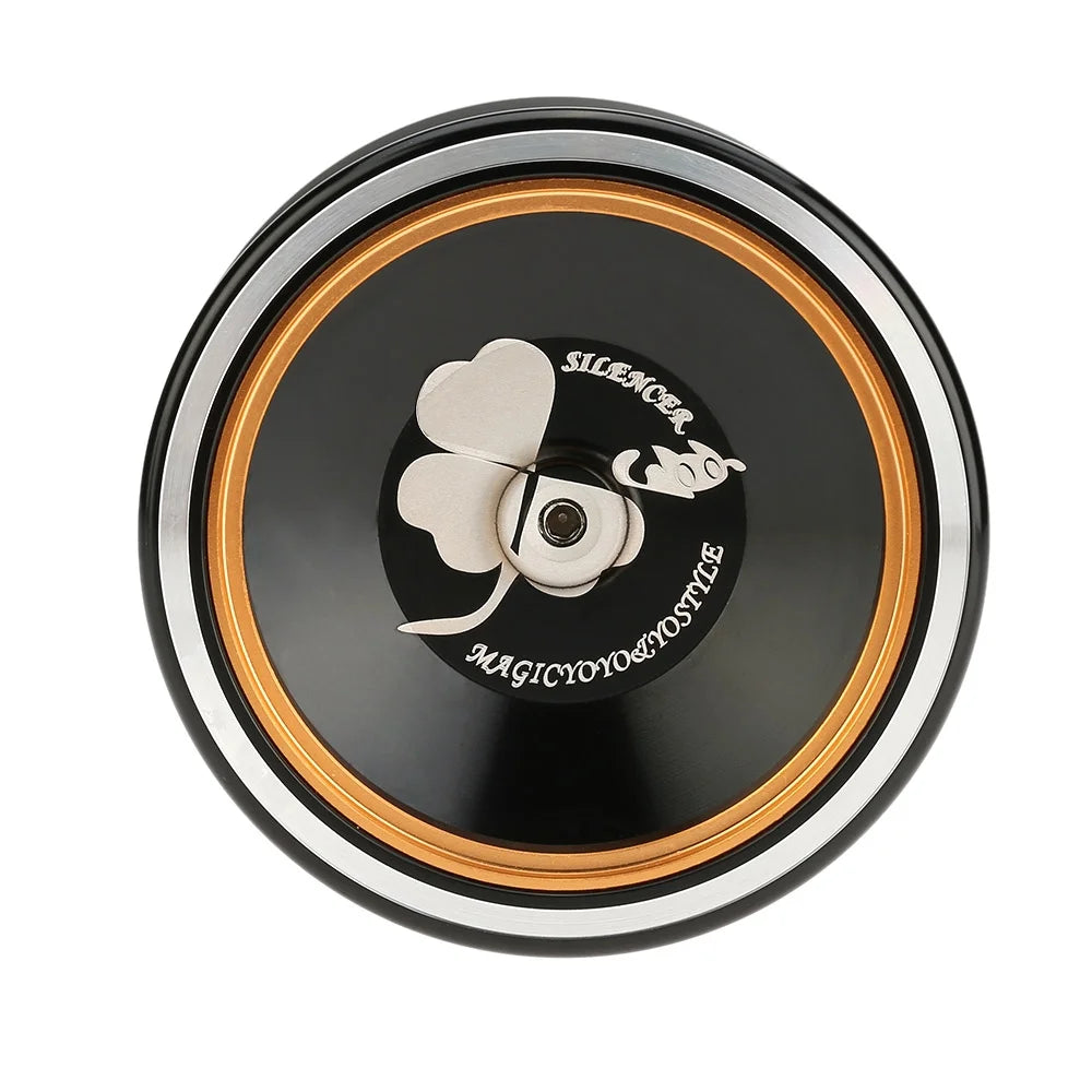 Black Aluminum Alloy Yo-yo with Spinning String I11798