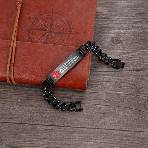 Stainless Steel Medical Alert Bracelets Q811