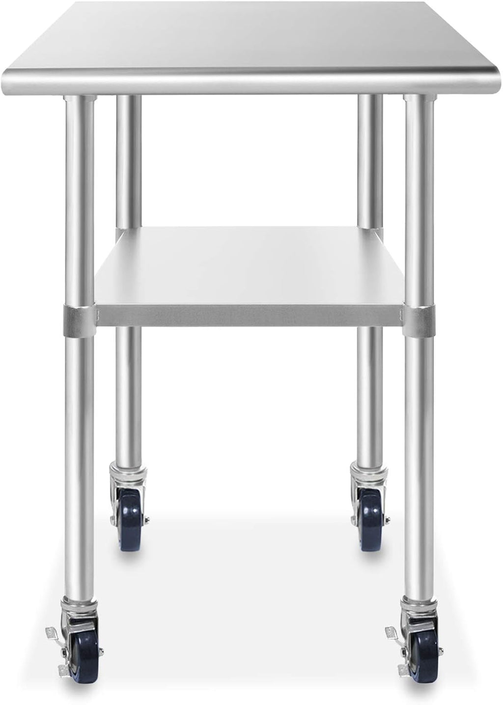 Stainless Steel Commercial Work Table with 4 Casters Q363