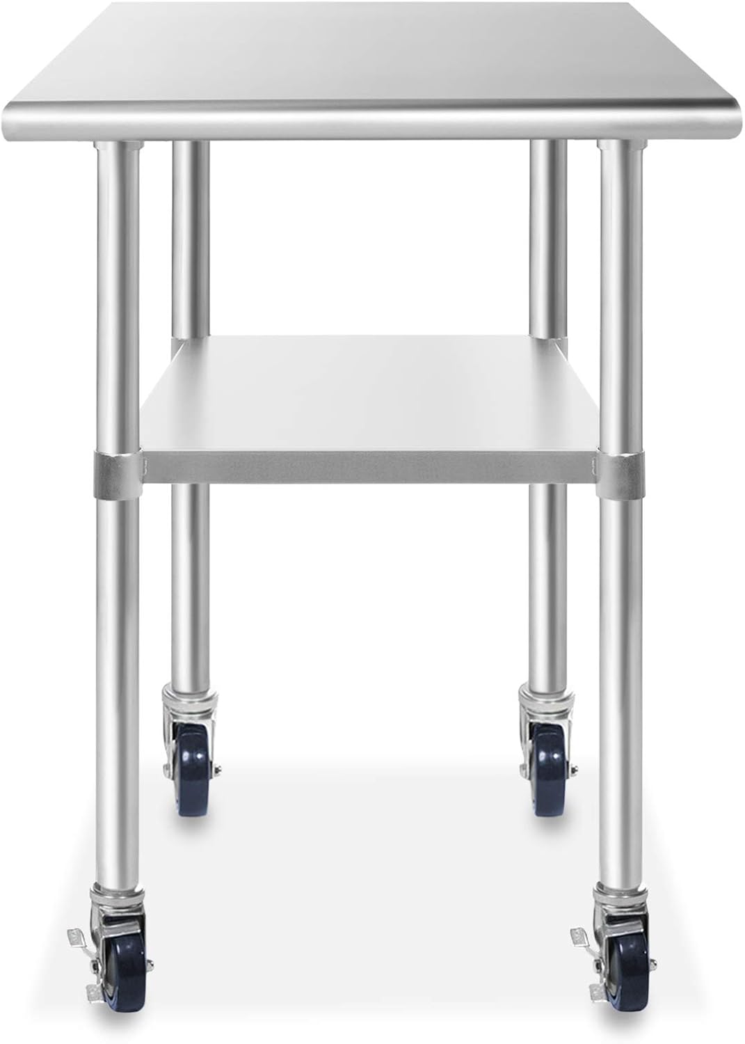Stainless Steel Commercial Work Table with 4 Casters Q363