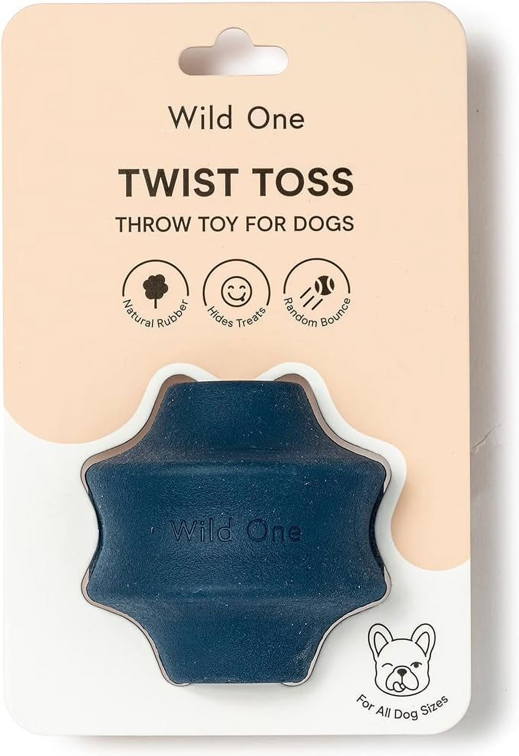 Blue Twist Toss Dog Toy Natural Rubber X6961