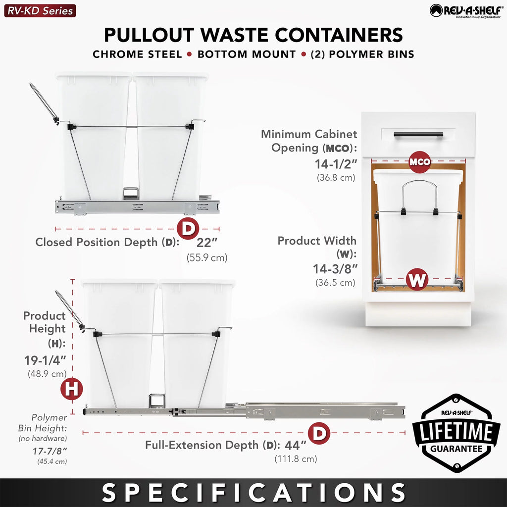 Black Pull Out Waste Containers R41587