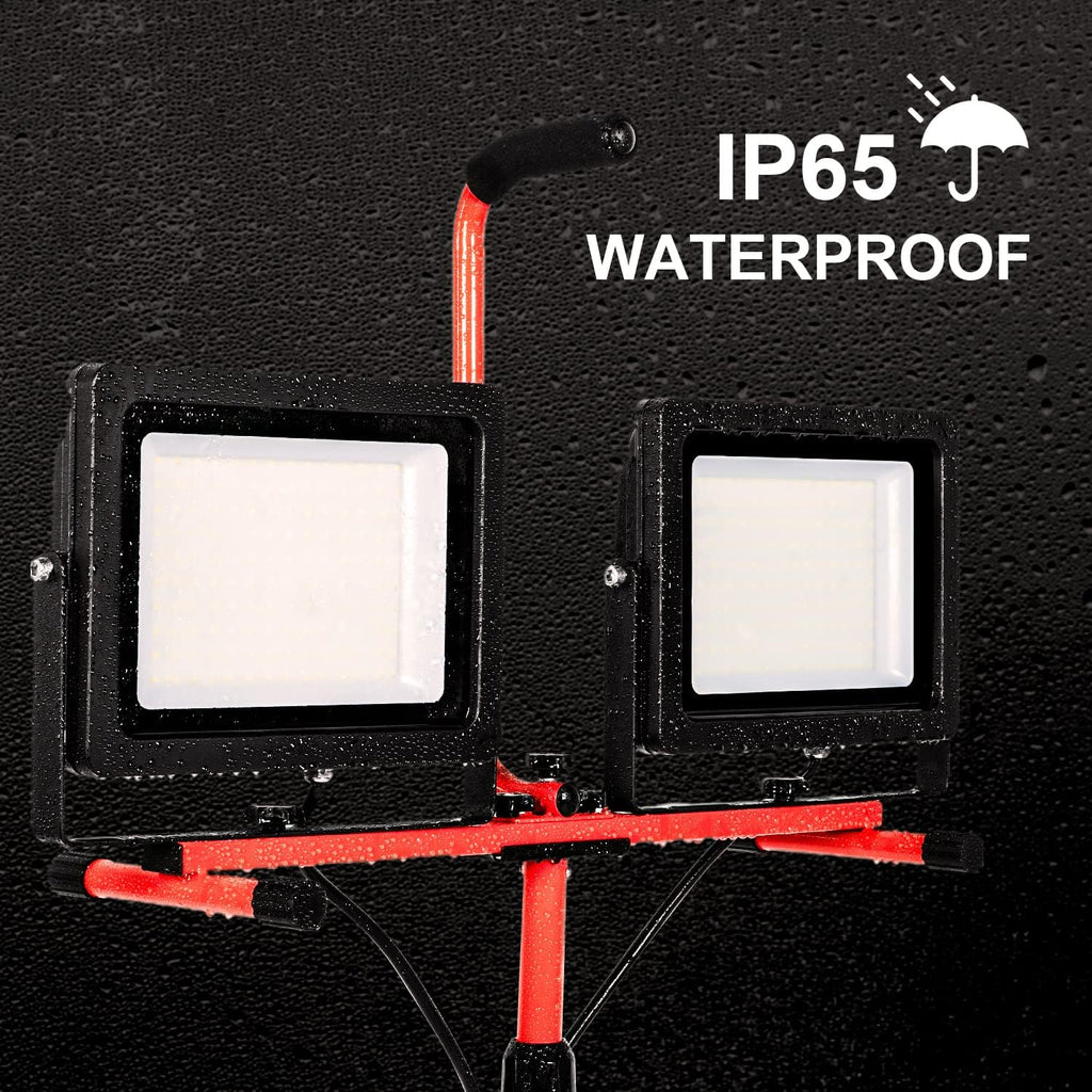 20000 Lumen LED Work Light With Stand 200W 5000K IP65 (2 pack) B6871